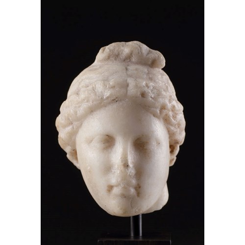 Ancient Hellenistic Marble Head of Aphrodite Goddess of Erotic Love